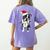 Boston Terrier Santa Christmas Lights Xmas Dog Lover Men Women Kids Women's Comfort Colors T-Shirt Back Print Violet