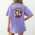 Boston Terrier Santa Claus Elf Reindeer Christmas Dog X-Mas Women's Comfort Colors T-Shirt Back Print Violet