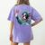 Boston Terrier Selfie Statue Of Liberty 4th Of July American Women's Comfort Colors T-Shirt Back Print Violet