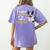 Boston Terrier Shirt I Will Find You And I Will Lick You Women's Comfort Colors T-Shirt Back Print Violet