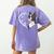 Boston Terrier Shirts For Women Girls Kids Heart Cute Women's Comfort Colors T-Shirt Back Print Violet