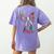 Boston Terrier Splash Women's Comfort Colors T-Shirt Back Print Violet