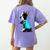 Boston Terrier Tattoos I Love Mom Women's Comfort Colors T-Shirt Back Print Violet