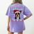 Boston Terrier Ugly Christmas Sweater Xmas For Adults Kids Women's Comfort Colors T-Shirt Back Print Violet