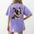 Boston Terrier Is My Valentine Cute Pet Dog Owner Valentine Women's Comfort Colors T-Shirt Back Print Violet