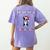 Boston Terrier Wearing Santa Hat Ugly Xmas Dog Lovers Women's Comfort Colors T-Shirt Back Print Violet