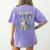 Boston Terrier Women's Comfort Colors T-Shirt Back Print Violet