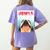 Boston Terriers Jowls Dog Mom Dog Dad Women's Comfort Colors T-Shirt Back Print Violet
