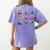Boston Terriers Yoga Asana Pose And Meditation Women's Comfort Colors T-Shirt Back Print Violet
