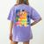 Broken Crayons Still Color Cat Teacher Women's Comfort Colors T-Shirt Back Print Violet Broken Crayons Still Color Cat Teacher Women's Comfort Colors T-Shirt Back Print Violet