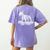 Bull Terrier Skeleton Birthday Halloween Kids Women's Comfort Colors T-Shirt Back Print Violet