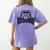 Bulldogs Teacher Student School Sports Fan Team Spirit Women's Comfort Colors T-Shirt Back Print Violet