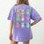 Bunny Reading Books Easter Day Librarian Teacher Book Women's Comfort Colors T-Shirt Back Print Violet Bunny Reading Books Easter Day Librarian Teacher Book Women's Comfort Colors T-Shirt Back Print Violet
