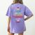 All Is Calm Said No 1st Grade Teacher Ever Christmas Teacher Women's Comfort Colors T-Shirt Back Print Violet