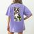 Camo Boston Terrier Pet Owner Camouflage Dog Lover Women's Comfort Colors T-Shirt Back Print Violet