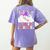 You Can't Scare Me I'm A Teacher Halloween Women's Comfort Colors T-Shirt Back Print Violet
