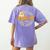 You Can't Scare Me I Teach 4th Grade Teacher Halloween Ghost Women's Comfort Colors T-Shirt Back Print Violet