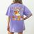 You Can't Scare Me I Teach 5th Grade Teacher Halloween Ghost Women's Comfort Colors T-Shirt Back Print Violet