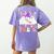 You Can't Scare Me I Teach Pre-k Halloween Teacher Women's Comfort Colors T-Shirt Back Print Violet