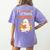 You Cant Scare Me I Teach Preschool Halloween Teacher Women's Comfort Colors T-Shirt Back Print Violet
