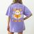 You Can't Scare Me I Teach Preschool Teacher Halloween Ghost Women's Comfort Colors T-Shirt Back Print Violet