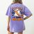 You Can't Scare Me I Teach Science Retro Teacher Halloween Women's Comfort Colors T-Shirt Back Print Violet