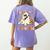 You Can't Scare Me I Teach Sixth Grade Teacher Halloween Women's Comfort Colors T-Shirt Back Print Violet