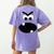 Carrot Teacher Matching Halloween Costume Women's Comfort Colors T-Shirt Back Print Violet