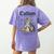 Cation Shirt Cat Science Chemistry Teacher Chemist Pun Women's Comfort Colors T-Shirt Back Print Violet