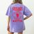 Chicago Teachers Matter Support Union Education Red For Ed Women's Comfort Colors T-Shirt Back Print Violet