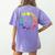 Chicken Themed Color Wheel Educational Art Teacher Artist Men Women Girls Kids Women's Comfort Colors T-Shirt Back Print Violet
