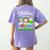 Chillin With My Pre-K Snowmies Christmas Teacher Xmas Women's Comfort Colors T-Shirt Back Print Violet