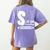 Christian Teacher S Is For Sunday School Essentials Women's Comfort Colors T-Shirt Back Print Violet