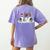 Christmas Boston Terrier Santa Dog Lover Women's Comfort Colors T-Shirt Back Print Violet