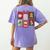 Christmas Teacher Stamps Women's Comfort Colors T-Shirt Back Print Violet