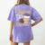 Coffee Teach Repeat Teacher Women's Comfort Colors T-Shirt Back Print Violet