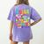 Color The World With Kindness Teachers Back To School Women's Comfort Colors T-Shirt Back Print Violet