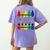Colorful Crayon Kindergarten Team Tee For Teachers Students Men Women Kids Women's Comfort Colors T-Shirt Back Print Violet