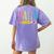 Colorful PARA Teacher Paraprofessional Cute Pencil Women's Comfort Colors T-Shirt Back Print Violet
