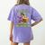 All The Cool Dragons Are Reading Dragon Teacher Women's Comfort Colors T-Shirt Back Print Violet