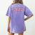 Coquette Bow Back To School First Day Teacher Women's Comfort Colors T-Shirt Back Print Violet