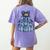 Coquette Bow Book Tree Merry Christmas Xmas Teacher Holiday Women's Comfort Colors T-Shirt Back Print Violet Coquette Bow Book Tree Merry Christmas Xmas Teacher Holiday Women's Comfort Colors T-Shirt Back Print Violet