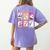 Coquette Bow Spooky Teacher Ghost Halloween Trick Or Teach Women's Comfort Colors T-Shirt Back Print Violet Coquette Bow Spooky Teacher Ghost Halloween Trick Or Teach Women's Comfort Colors T-Shirt Back Print Violet