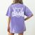 Cougars Teacher Student School Sports Fan Team Spirit Women's Comfort Colors T-Shirt Back Print Violet