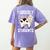 Cow Teacher Lover Women's Comfort Colors T-Shirt Back Print Violet