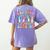 Get Your Cray-On Preschool Teacher Kindergarten Teacher Women's Comfort Colors T-Shirt Back Print Violet