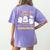 Creepin It Real With Kindergarten Monsters Halloween Teacher Women's Comfort Colors T-Shirt Back Print Violet