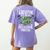 Creepin It Real Monster School Preschool Teacher Halloween Women's Comfort Colors T-Shirt Back Print Violet