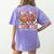 Crunching Numbers Just Like Leaves Pumpkin Fall Teacher Women's Comfort Colors T-Shirt Back Print Violet