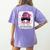 CTE Teacher In October We Wear Pink Breast Cancer Awareness Women's Comfort Colors T-Shirt Back Print Violet